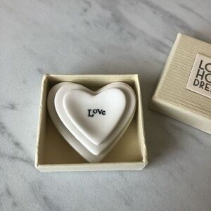 East Of India Love Hope Dream Plates Box Set Gift Hearts New With Tags